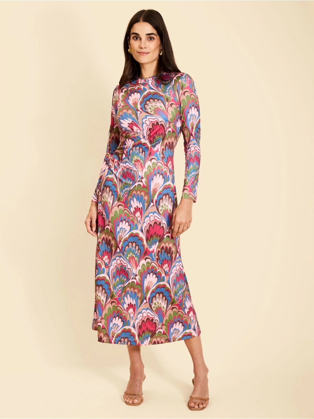 Mestiza Gabriella Midi Dress Twilight Marble